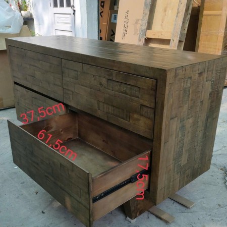 Susan DR : Tủ 04 Ngăn Kéo Ngang - Màu Củi Khô